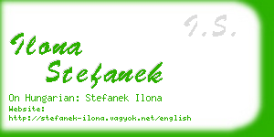 ilona stefanek business card